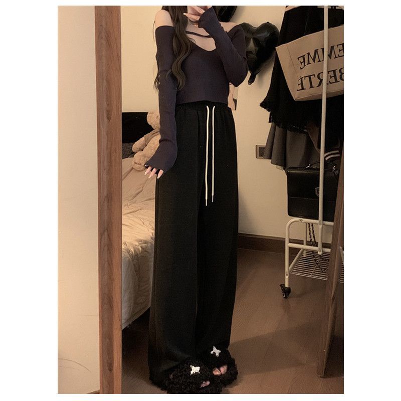 Quần Dài Thể Thao Ống Rộng Lưng Thun Co Giãn Tốt Kiểu Hàn Quốc Thời Trang 2022