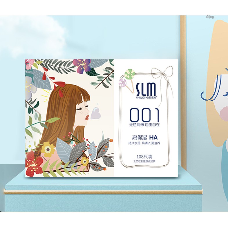 Bao cao su cao cấp siêu mỏng BCS SLM 001 lẻ 02 chiếc ôm khít nhiều nước bôi trơn siêu dai kéo dài thời gian Men.69