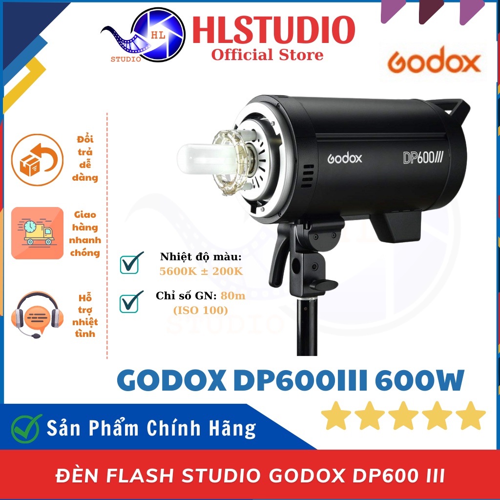 Đèn chụp ảnh Godox DP600III - Hàng chính hãng HL Studio