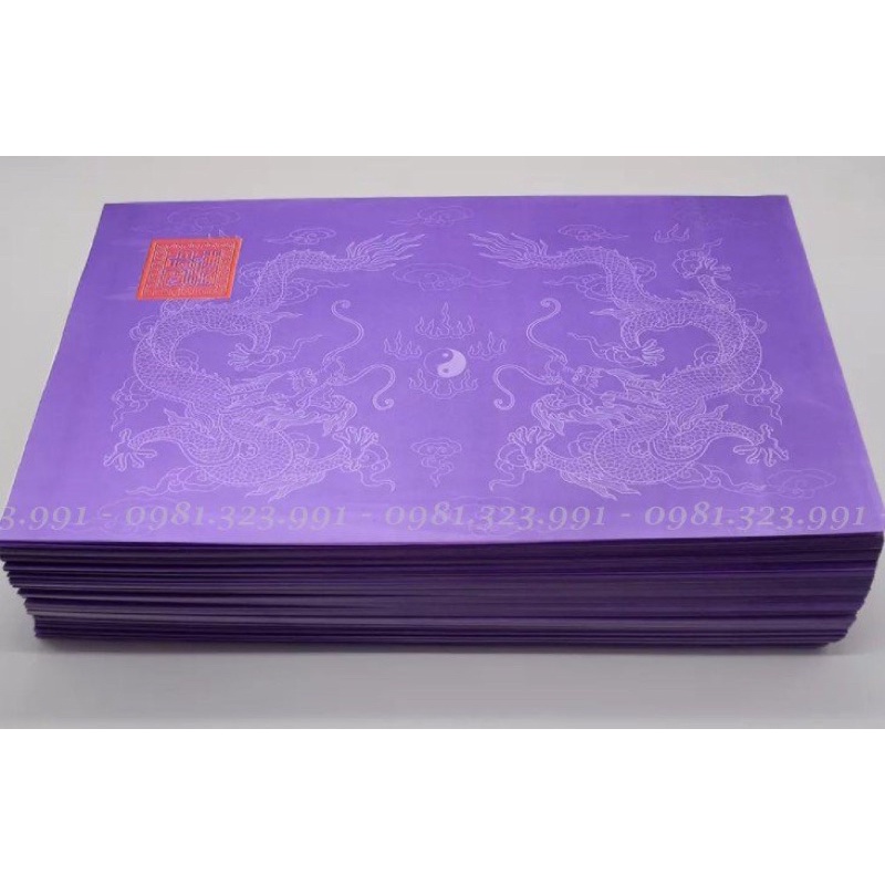 100 tờ Giấy In Sớ  song long chầu nguyệt