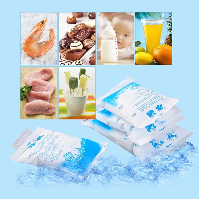 Bộ 10 Túi Gel Làm Lạnh Thức Ăn / Đá Lạnh Y Tế Tái Sử Dụng Tiện Lợi