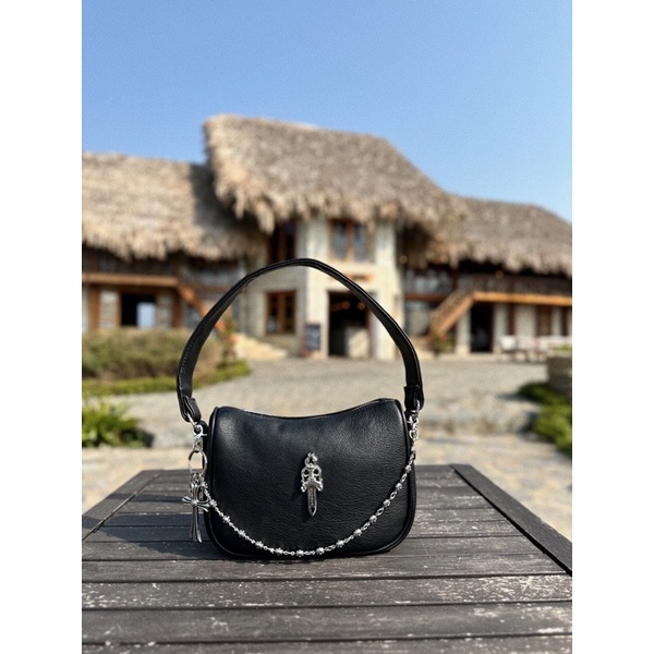 Túi kẹp nách Chrome heart mini sz 23cm