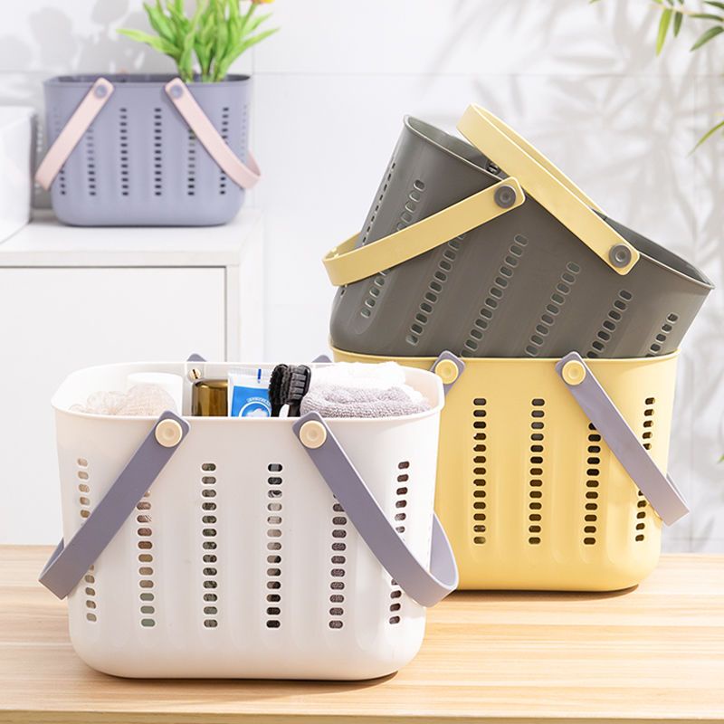 Bathroom Portable Bath Basket Bath Basket Student Bathhouse Plastic Bath Shampoo Bathroom Storage Ba