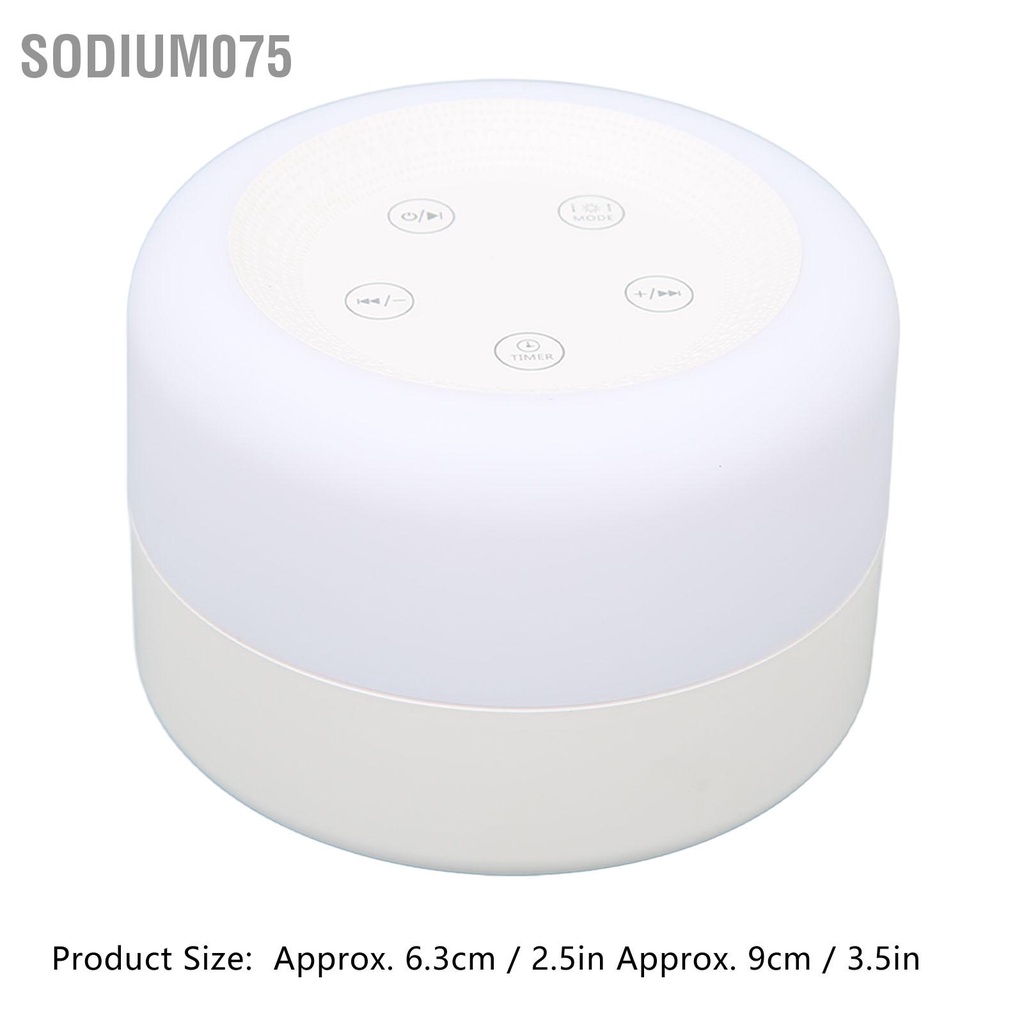 Sodium075 Tiếng Ồn Trắng Máy Chức Năng Đèn Ngủ Sạc USB 10 Âm Thanh Tự Nhiên 2 Nhạc Ru Hỗ Trợ Giấc Cho Gia Đình