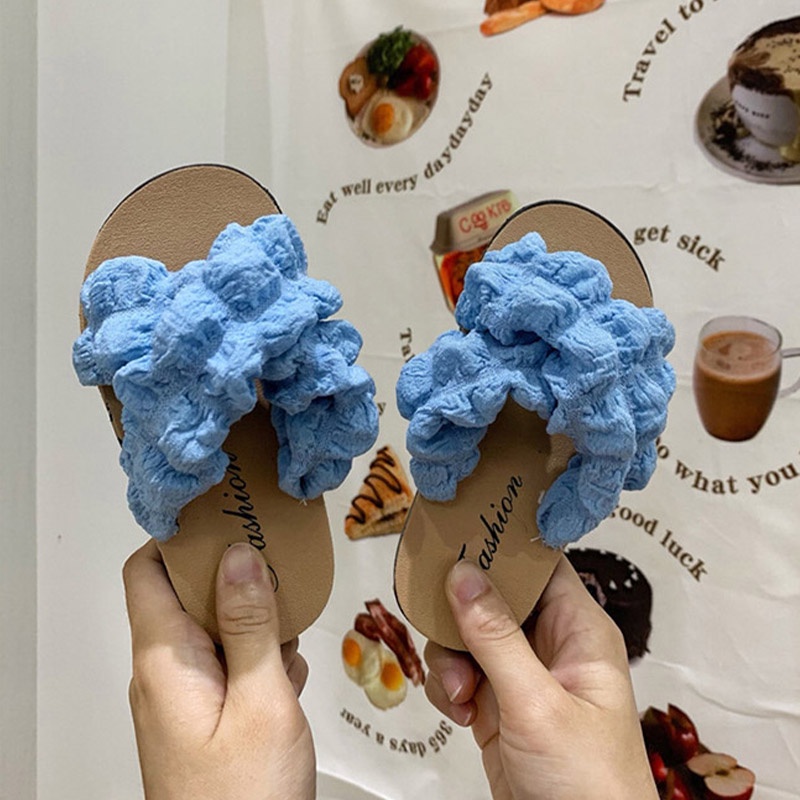 Dép quai chéo IQ ANGEL đế mềm chống trượt phong cách công chúa xinh xắn cho bé gái