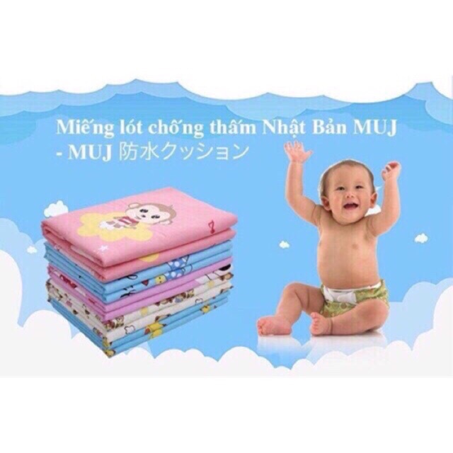 Tấm Lót Chống Thấm Muji Ấm Baby An Toàn Tiện Lợi Thấm Hút Cực Tốt Mềm Mại Thân Thiện Cho Bé Ấm Gift Decor