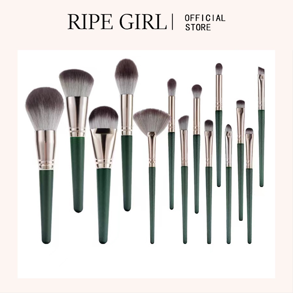 Set 14 cọ trang điểm RIPE GIRL hỗ trợ làm đẹp đầy đủ tiện lợi