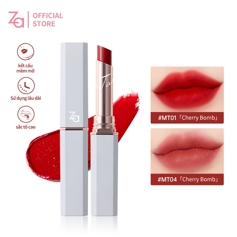 Thỏi son ZA 4 màu chọn lựa nhung mịn cân bằng ẩm 1.8g