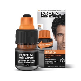 Thuốc nhuộm tóc chuyên nghiệp một lần xoắn dành cho nam giới của L'Oreal Paris màu đen nhập Mỹ