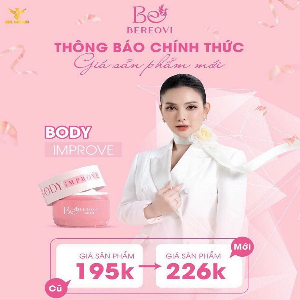 Mẫu mới Kem Body Thu Thủy BEREOVI Improve Tone Up B5 Chính Hãng 220g