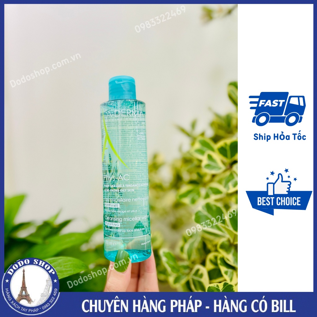 Nước tẩy trang A-derma phys-ac giúp da sạch sâu phù hợp với cả da nhạy cảm, da mụn, da yếu_Dodoshop.com.vn