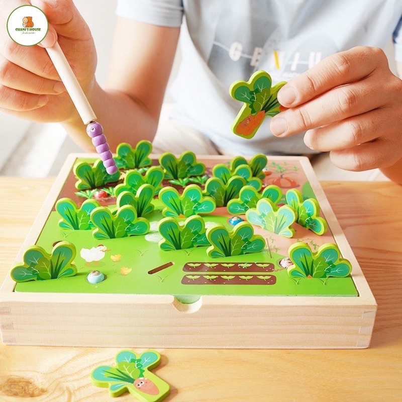 Đồ chơi nông trại bắt sâu nhổ củ cải Bomkidshop