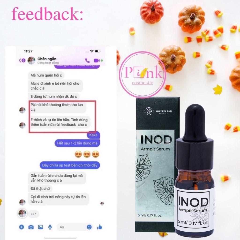 Serum Hôi Nách - Hôi Chân INOD 5ml Huyền Phi Giúp Khử Mùi và Làm Sáng Da