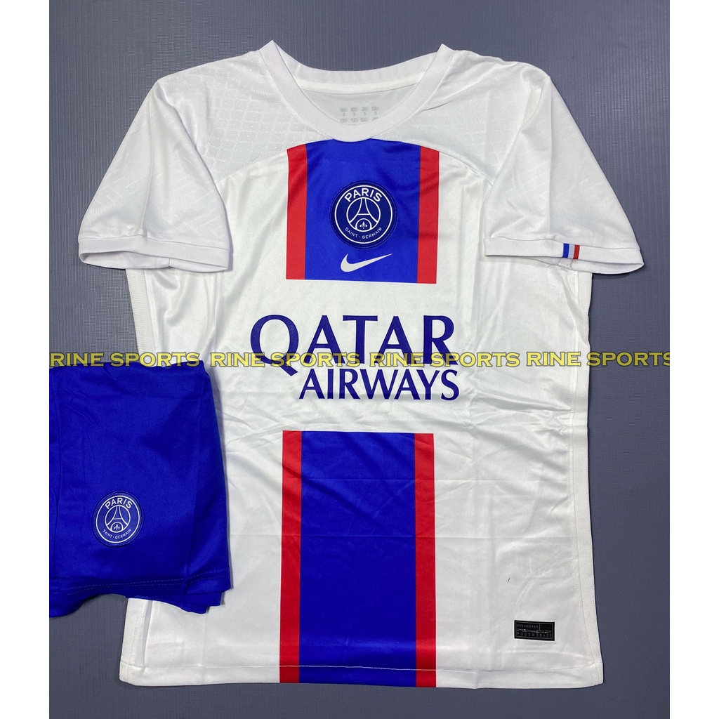 Bộ Áo bóng đá PSG sân khách Thailand mùa giải 2022-2023 Giống thi đấu