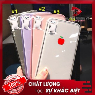 Ốp Lưng Màu Pastel Trong Suốt cho Iphone từ 6 đến 11ProMax ( 3 màu pha - ĐEN TRONG HỒNG ) - ỐP IPHONE