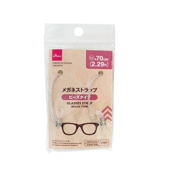Daiso Dây đeo mặt kính Glasses Strap -Beads Type- 70.x0.6x0.6cm