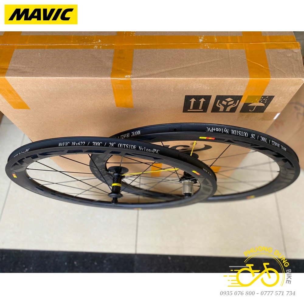 Bộ vành Carbon 3K xe đạp road MAVIC COSMIC SLR PRO 700Cx50mm - Hub Carbon