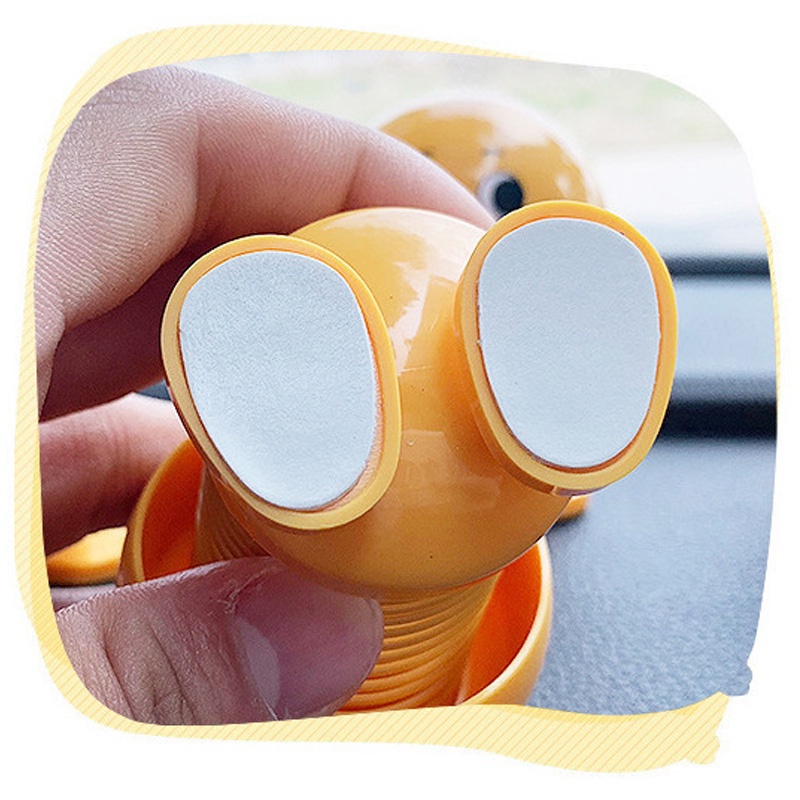 1 Búp Bê Emoticon Đang Nhảy Lò Xo Hình Mặt Cười Dễ Thương Trang Trí Xe Hơi