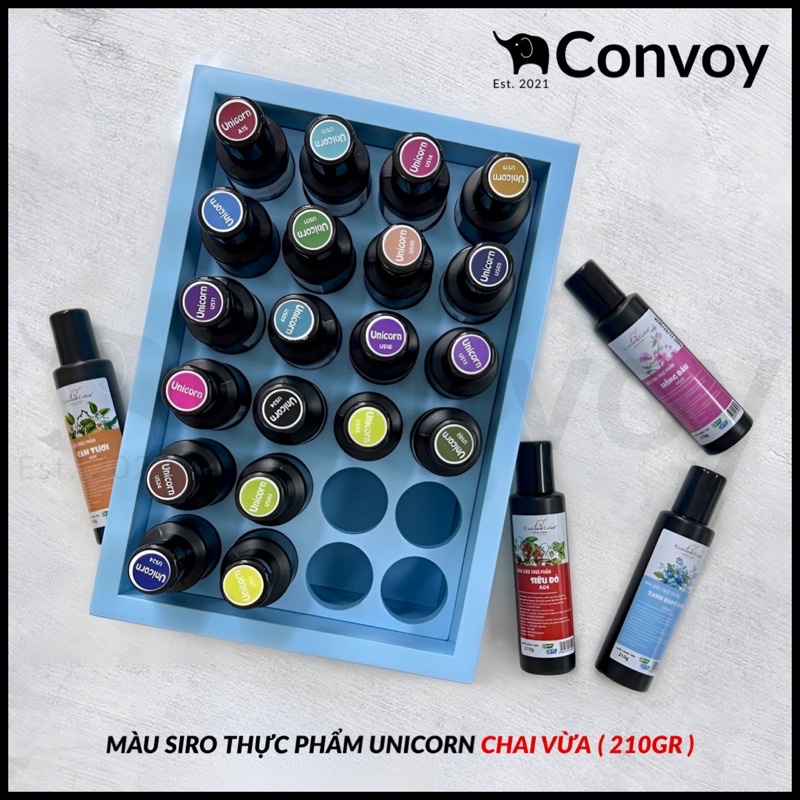Màu Siro Thực Phẩm Unicorn Đồng Tiến Chai Vừa ( 210gr ) / Đa Dạng 24 Màu / Đảm Bảo An Toàn / Chất Lượng Sản Phẩm