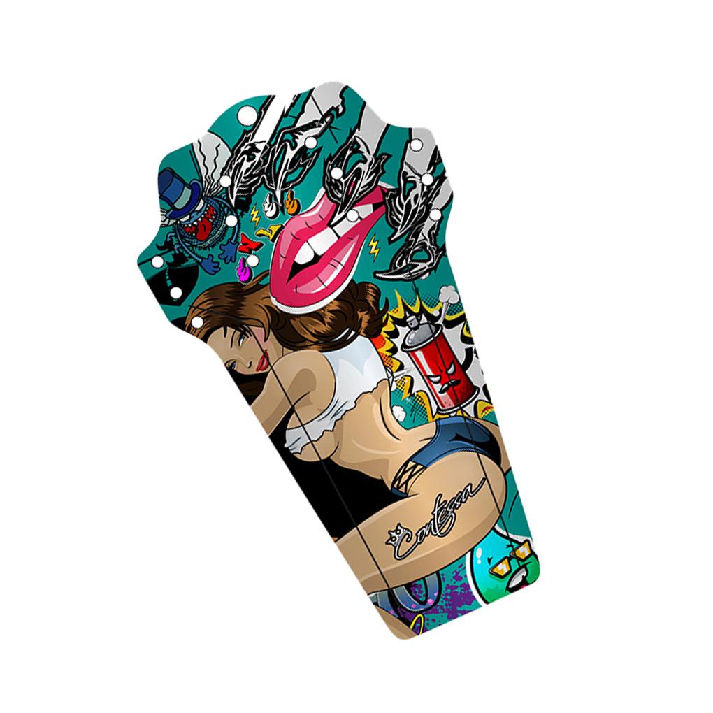 Tấm Chắn Bùn Trước Và Sau Bằng Nhựa In Họa Tiết Độc Đáo Kèm Dây Cáp Tiện Dụng Cho Xe Đạp