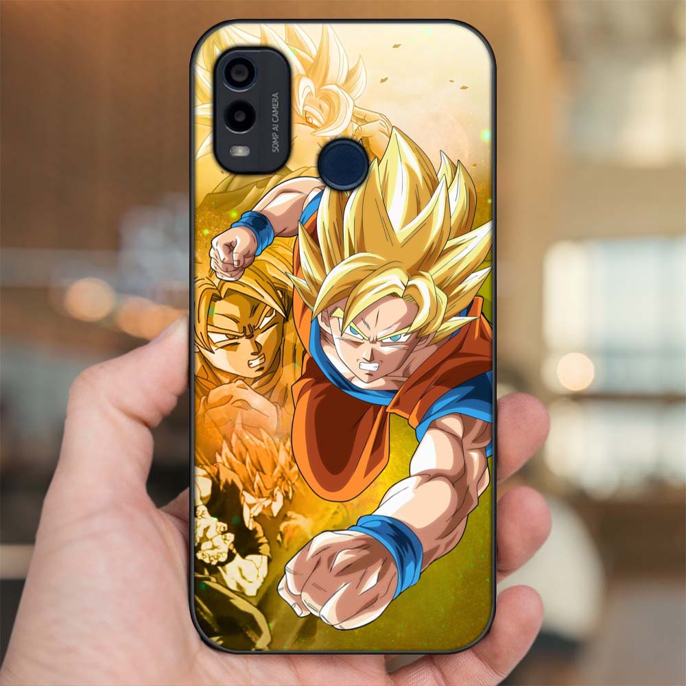 Ốp lưng Nokia G11 Plus viền đen in hình Goku Dragon Ball