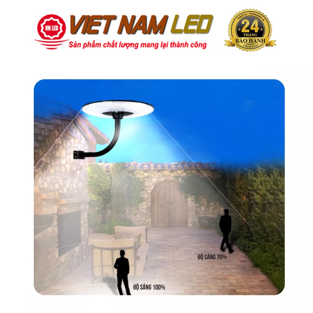 Đèn led sân vườn năng lượng mặt trời 1000W SOLAR LIGHT PIN 48Ah, dạng đĩa bay UFO Cảm Biến Chuyển Động