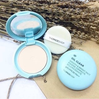 Phấn Phủ Nén Kiềm Dầu The Face Shop Oil Clear Smooth & Bright Powder