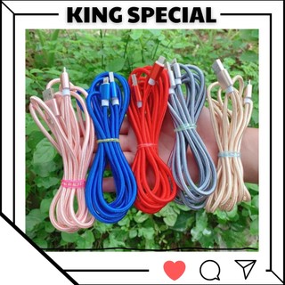 Dây sạc iphone bọc dù dài 2m siêu bền - bảo hành 3 tháng