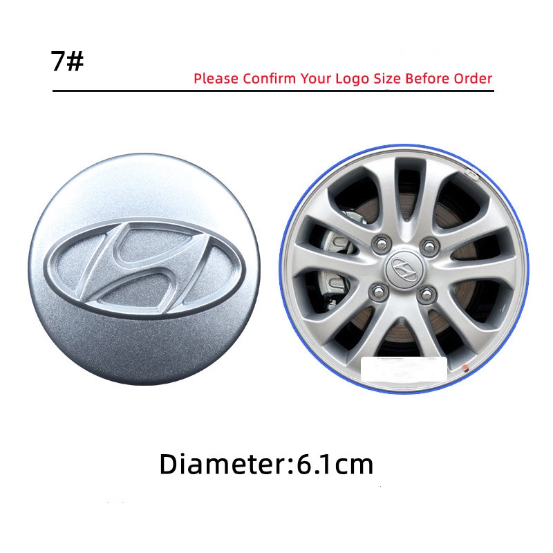 Set 4 Nắp Đậy Trục Bánh Xe Hơi Hyundai Elantra 57mm / 60mm / 65mm