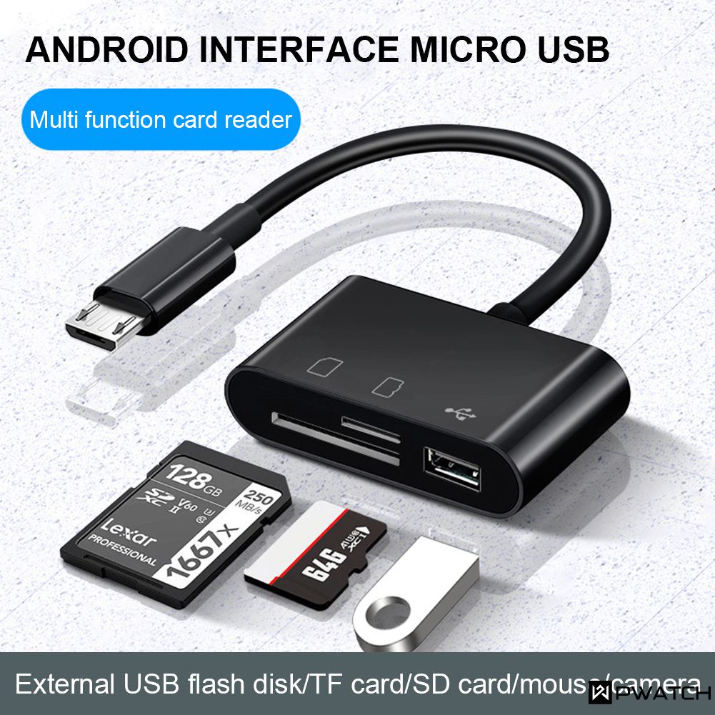 Đầu Đọc Thẻ Type C Sang Sd Cáp Usb Otg Đầu Đọc Thẻ Micro Sd/Tf Bộ Chuyển Đổi Truyền Dữ Liệu Cho Macbook Điện Thoại Di Động Samsung Huawei Xiaomi Điện Thoại Máy Tính Xách Tay [Pwatch】