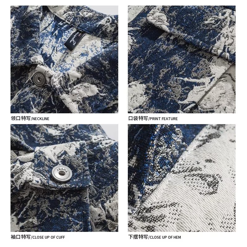 Áo Khoác Denim Phong Cách Đường Phố Hàn Quốc Thời Trang Thu Xuân Dành Cho Nam