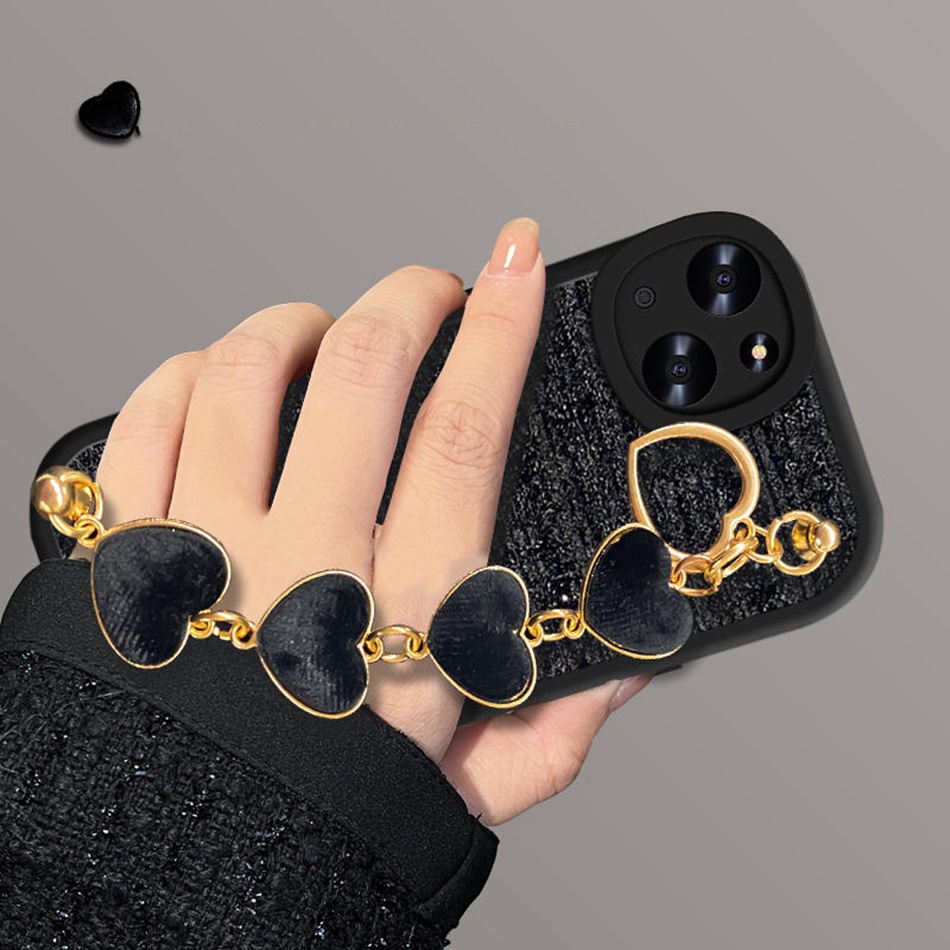 Ốp Điện Thoại Silicon Dẻo Phối Vải Hình Trái Tim 3D iPhone 11 12 13 14 Pro MAX 11Pro 12Pro 13Pro 6 6S 7 8 Plus X XR XS MAX SE 2020 2022