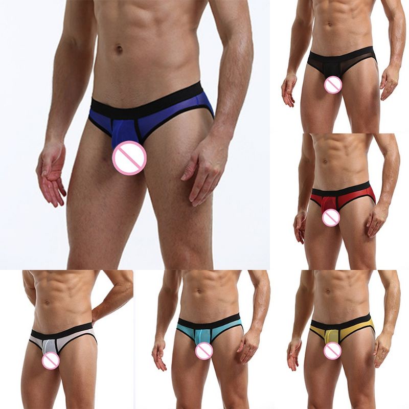 Quần lót nam Jockstrap hở mông màu xanh size M-XL/L