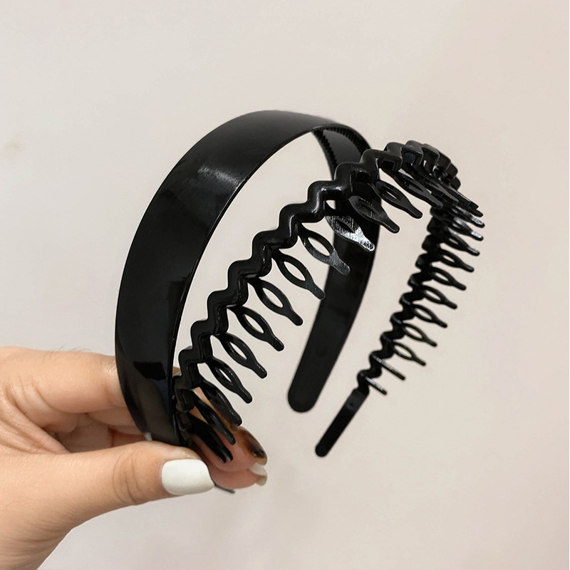 Băng Đô Cài Tóc Màu Đen Thiết Kế Đơn Giản Phong Cách Hàn Quốc Cho Nữ