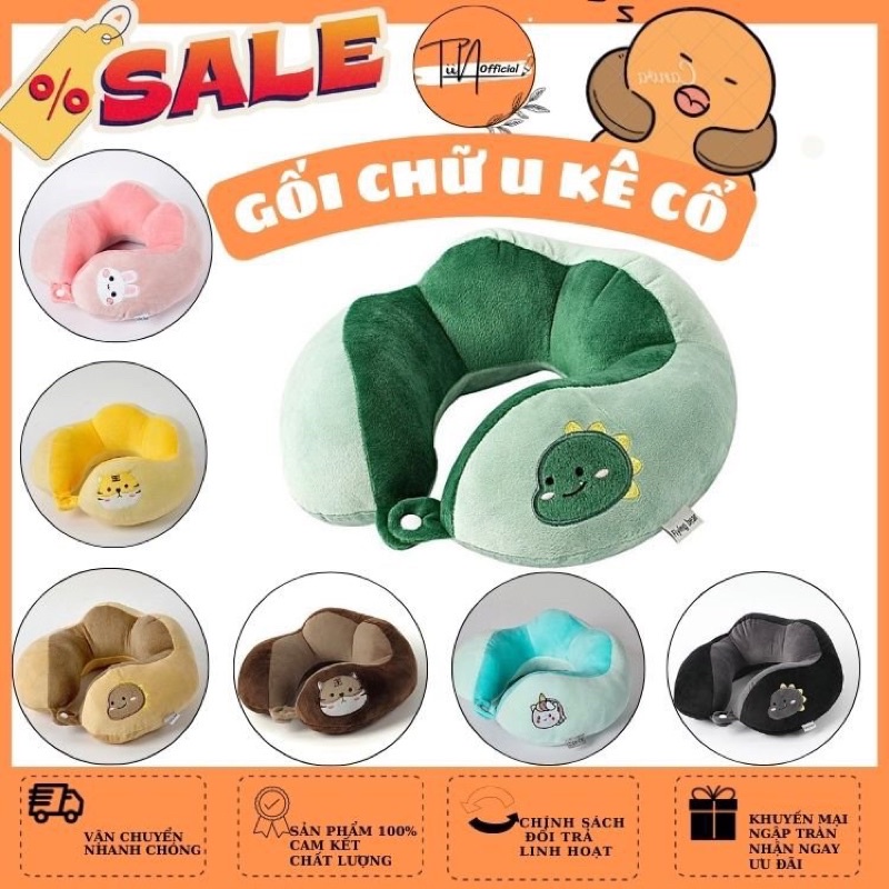 Gối chữ u kê cổ khi ngủ trên xe ô tô, văn phòng hoặc ngồi máy bay đi du lịch đường dài các mẫu hình cute siêu đẹp