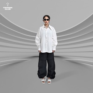 Áo sơ mi trắng TRIGGER MINIMALIST WHITE SHIRT