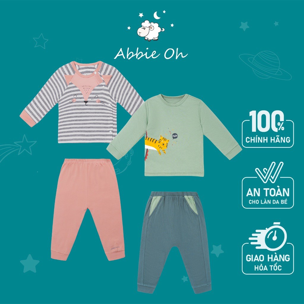 Bộ Quần Áo Dài Tay AbbieOh In Hình Cho Bé 0-3Y BO457 BO463 BO472