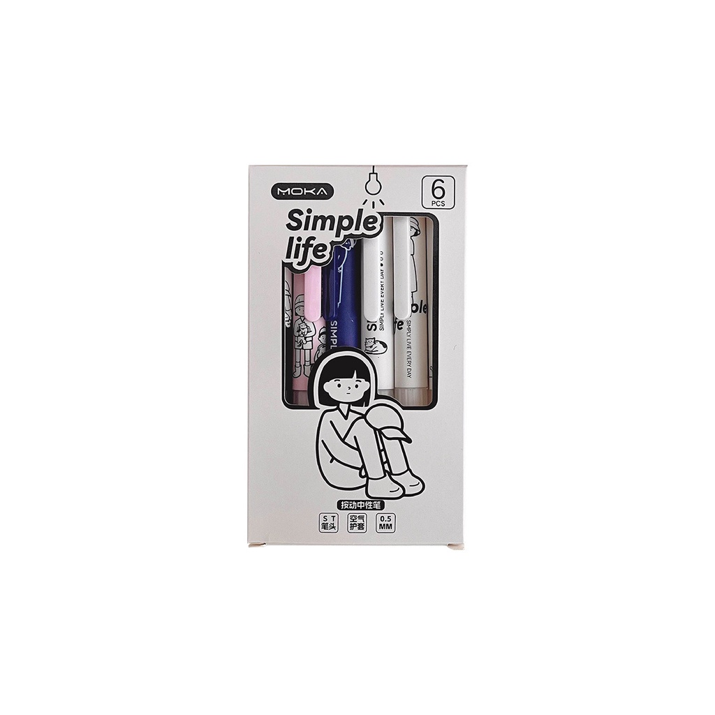 Bút Mực Gel 0.5mm Họa Tiết Hoạt Hình Dễ Tẩy Xóa