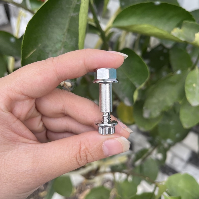 Combo Ốc tay thắng zin + Tán 6 hở xe số inox 304