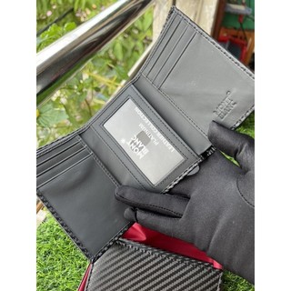 Ví MB da thật vân carbon fullbox