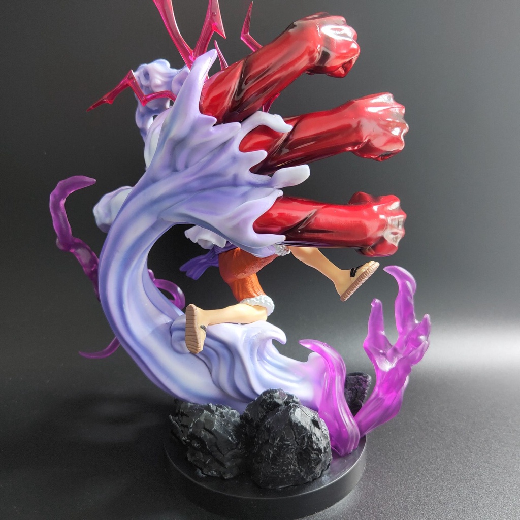 Mô hình One piece, Luffy gear5 nhiều tay cao 33cm cực đẹp, figure anime vua hải tặc decor trang trí để PC, Joy boy
