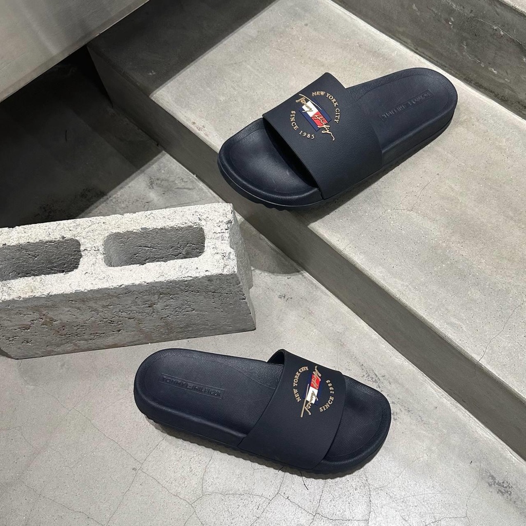 Dép quai ngang Tommy Hilfiger RUTHIE Dark Blue Fullbox | PiuPiu Authentic