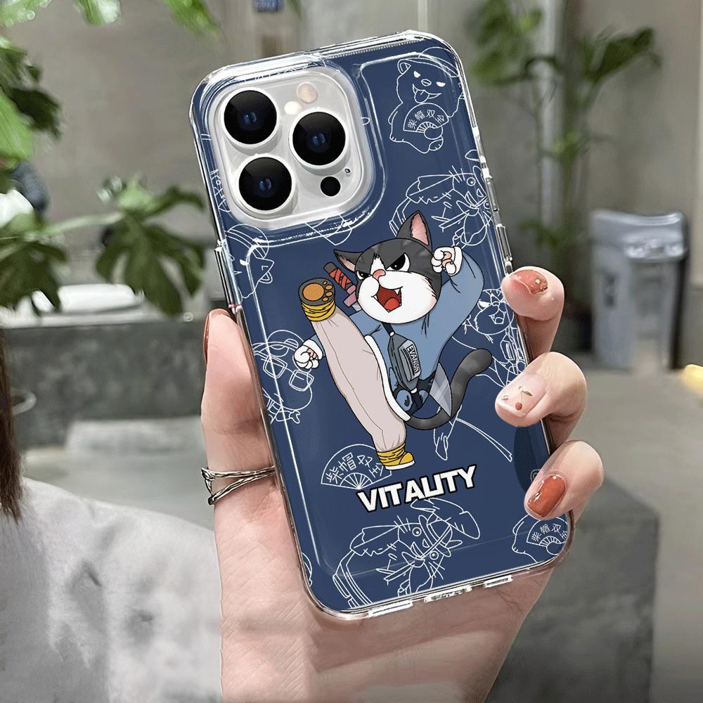Ốp Điện Thoại Tpu Trong Suốt In Hình Chó Kung Fu Thời Trang Cho iphone 14promax 13 12 11 7Plus 7 8 X XR XSMax