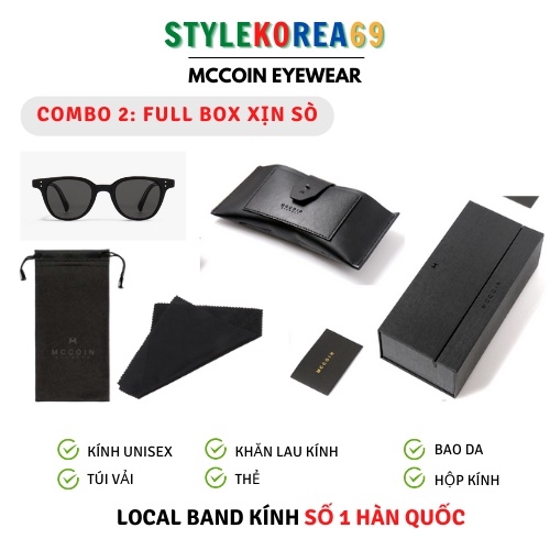 Kính MCCOIN Hàn Quốc, Kính râm mẫu hot trend Mccoin Hyper 01, chống UV, UVB cá tính