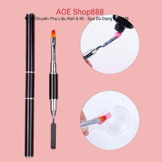 Cọ đắp gel 2 đầu - Bộ cọ đắp gel gôm chuyên dụng cho dân làm móng