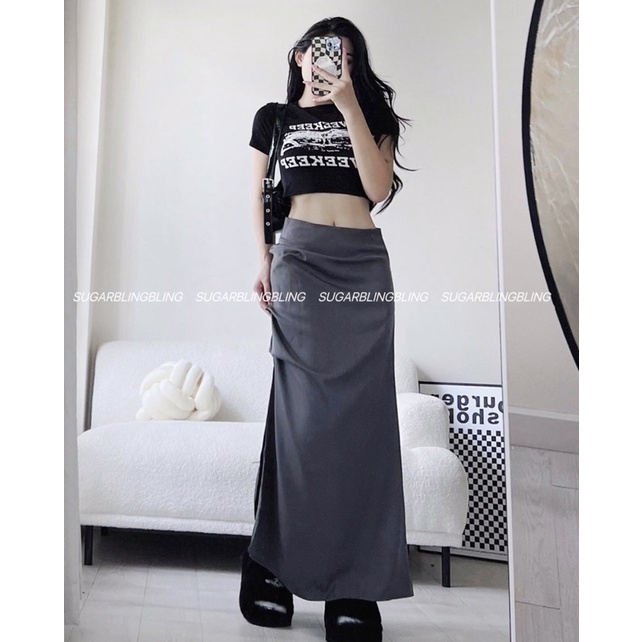 CHÂN VÁY DÀI XẺ NHÚM V14 | Sugarblingbling