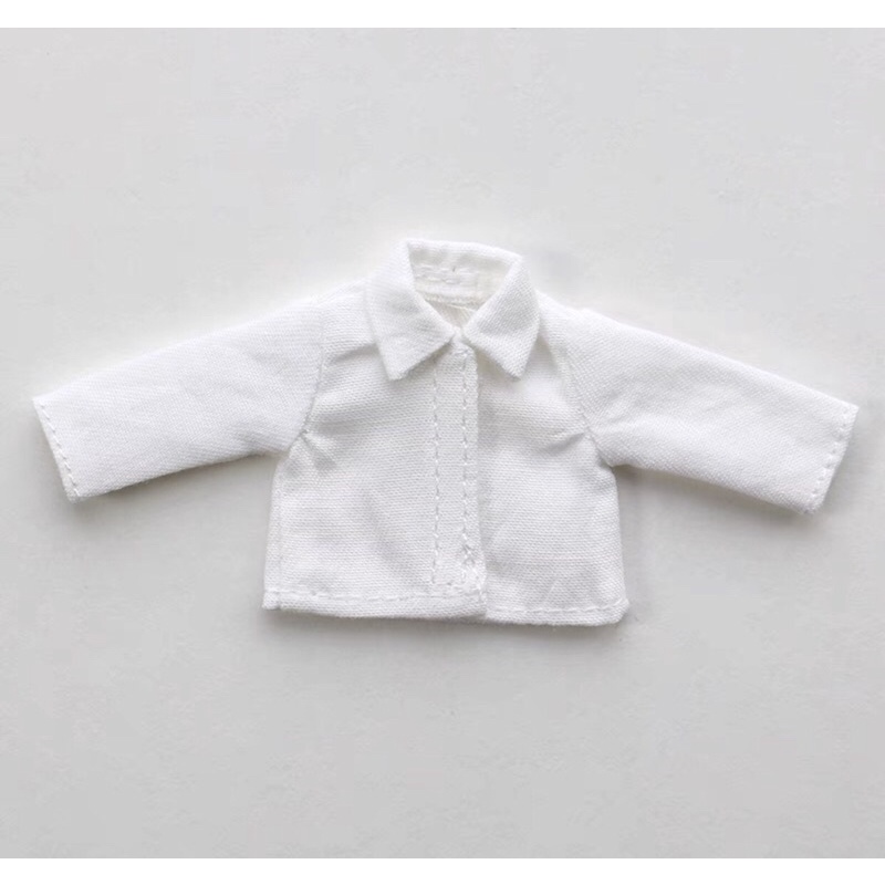 Áo sơ mi đen, trắng 2 kiểu cho búp bê ob11, nendoll
