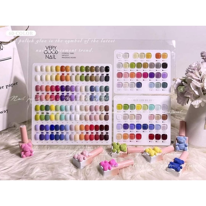 Set sơn gel Very Good Nail 60 màu Bộ sơn gấu tone màu Hàn Quốc