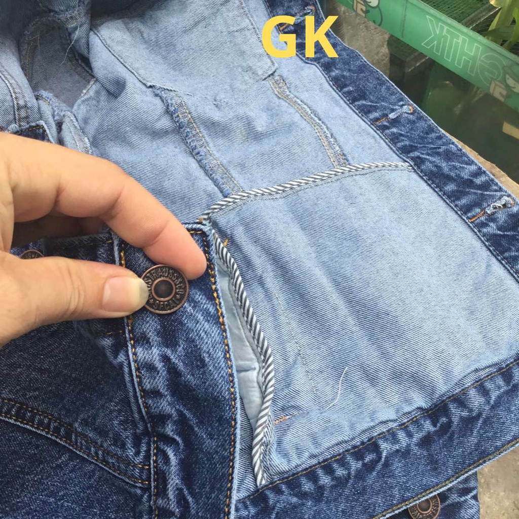 Áo khoác jean nam trung niên cao cấp, chất cotton 100% chính hãng, áo bò cho bố, GIAKHANGShop thời trang trung niên