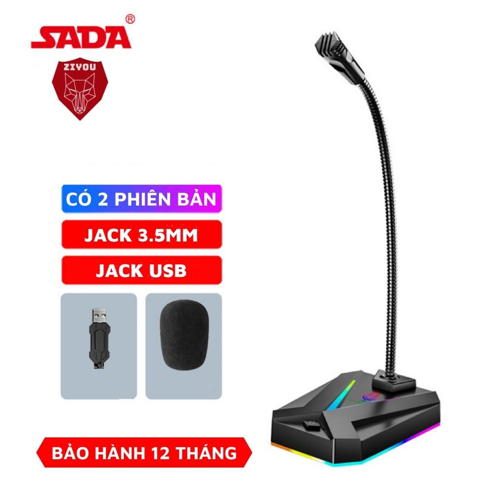 Micro Máy Tính, Laptop Ziyou MK10 LED RGB Thu Âm Chống Nhiễu Kết Nối Jack USB Hoặc 3.5mm Dùng Live Stream, Học Online | BigBuy360 - bigbuy360.vn